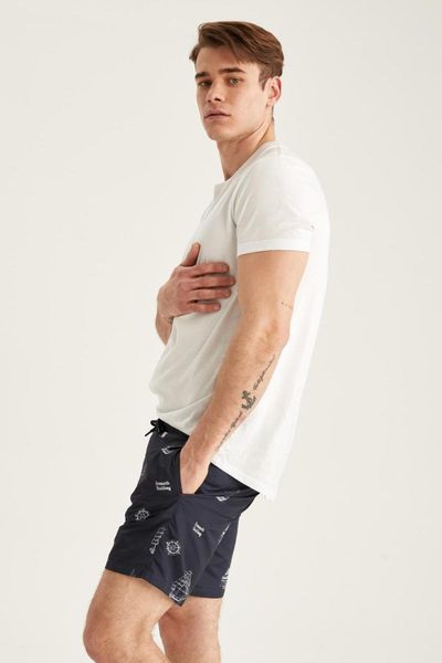 

men's surf shorts swim shortsale pattern above knee navy sea, White;black