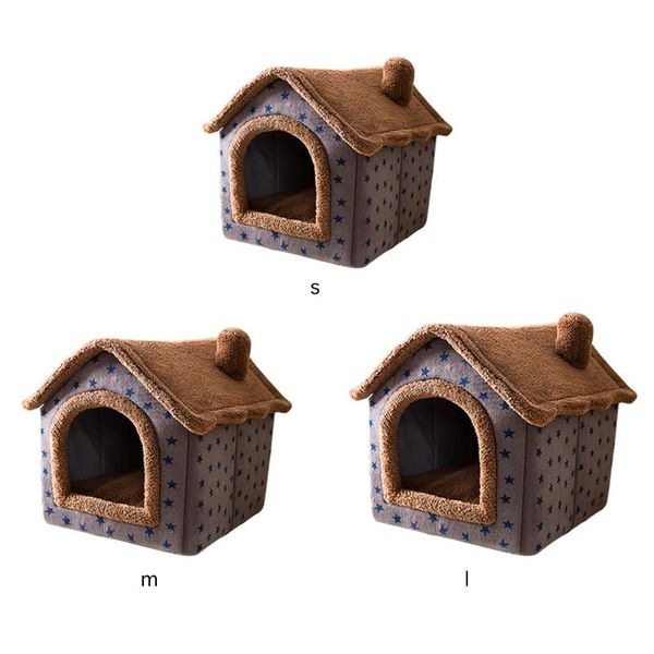 

cat beds & furniture removable pet house warmer coffee starry bed dog kennel small tent indoor semi-enclosed plush sleeping resting nest