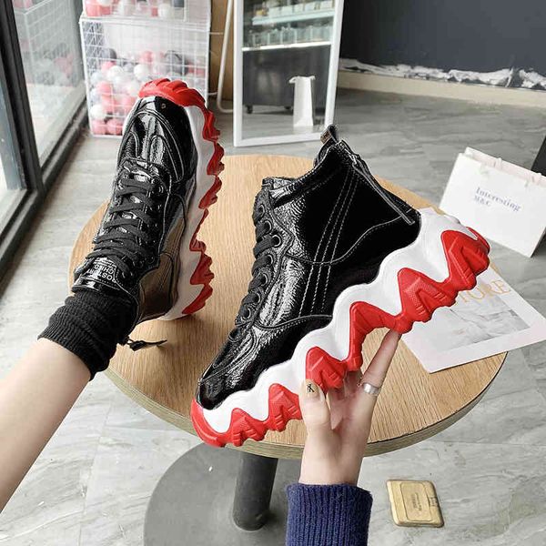 

dress shoes women's shoes fashion vulcanize single-woman skin linling platform chunky short of warm winter teddy 3h0d, Black