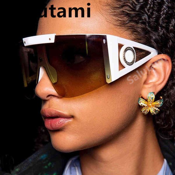 

mens sunglasses luxury brand one piece oversized sunglasses for women vintage arched square sun glasses men wide leg rimless hip hop eyewear, White;black
