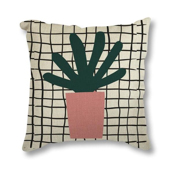 

cushion/decorative pillow nordic decorative cushions cover linen cotton throw pillows covers sofa decoration geometric plant pot 45*45cm