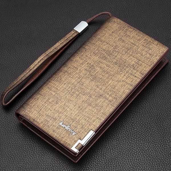 

wallets baellerry business men long money bag soft leather clutch multi function cell phone pocket card holder for male carteras, Red;black