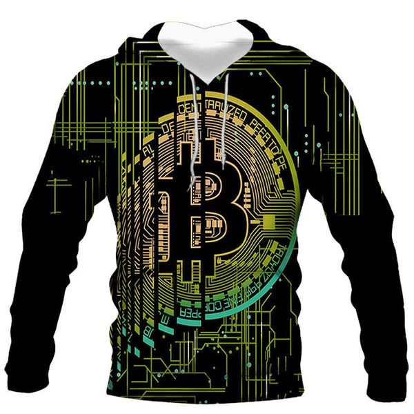 

men's hoodies & sweatshirts 3d printing coins fashion men women tracksuits crewneck plus size s-7xl harajuku, Black