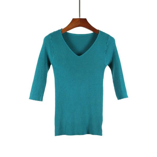 

women's sweaters women casual sweater versatile soft knitwear fashion outdoor leisure slim v-neck pullover, White;black