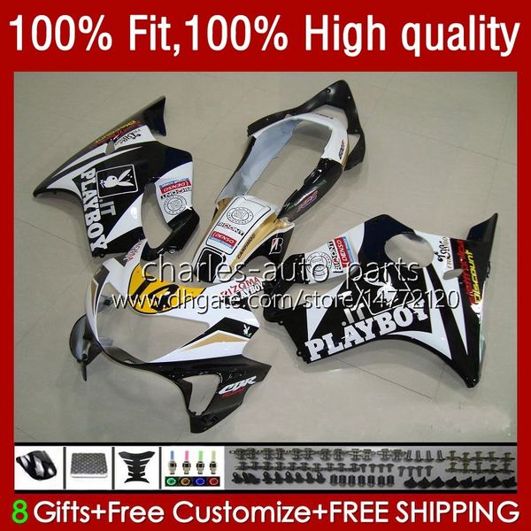 Corpo stampo ad iniezione per HONDA CBR 600 F4i FS CC F4 i 600F4i 600CC Bianco nero 04-07 55No.21 CBR600F4i CBR600 F4i 04 05 06 07 CBR600FS 2004 2005 2006 2007 Kit carenatura OEM