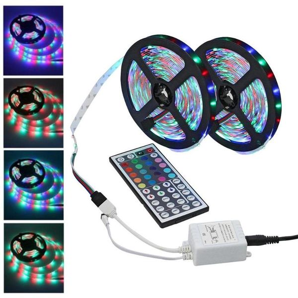 

strips led strip light rgb smd 2835 flexible ribbon fita 20m tape diode dc12v 60leds +44control