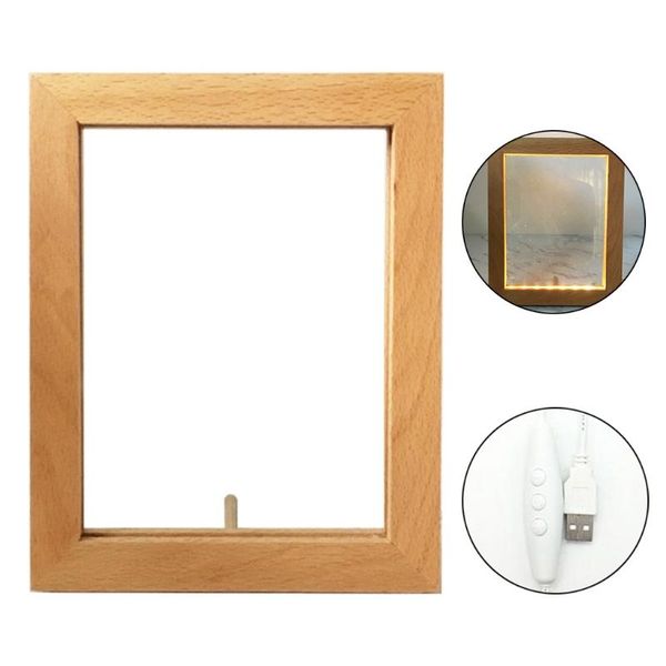 

night lights k1ka 3d visual wooden light led po frame camera image lamp bedroom bedside decoration creative gifts