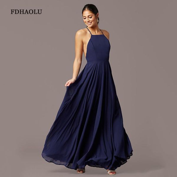 

party dresses ae86 prom 2021 chiffon special occasion v neck elegant navy blue long vestidos gowns, White;black