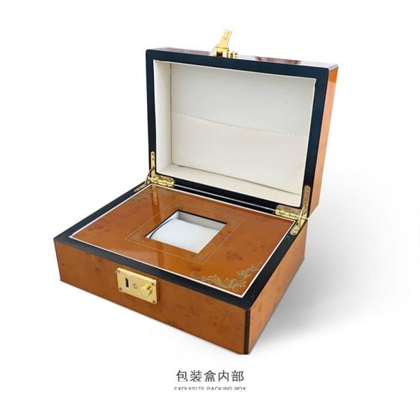 

watch boxes & cases 23.5cm*18cm*10cm wooden retial box high-end men tourbillon gift fashion luxury collection, Black;blue
