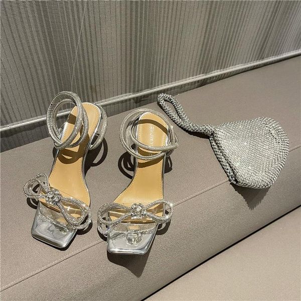 

dress shoes 2021 sandals bow suit female beige summer heels square toe fashion black girls comfort rhinestone high stiletto