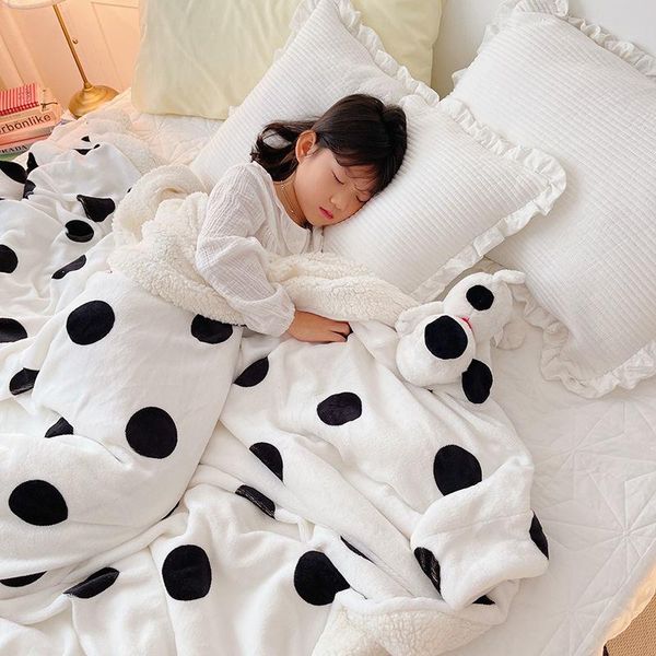 

blankets 2022 lamb cashmere milk children nap blanket baby towel quilt