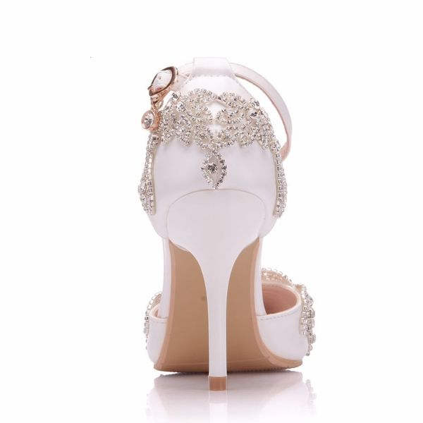 

sandals rhinestone thin sandals women sweet luxury platform wee shoes wedding high heels pumps for party 9cm, Black