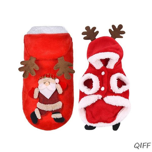 

dog apparel dogs cats xmas dress up santa thicken costume christmas pet winter warm clothes