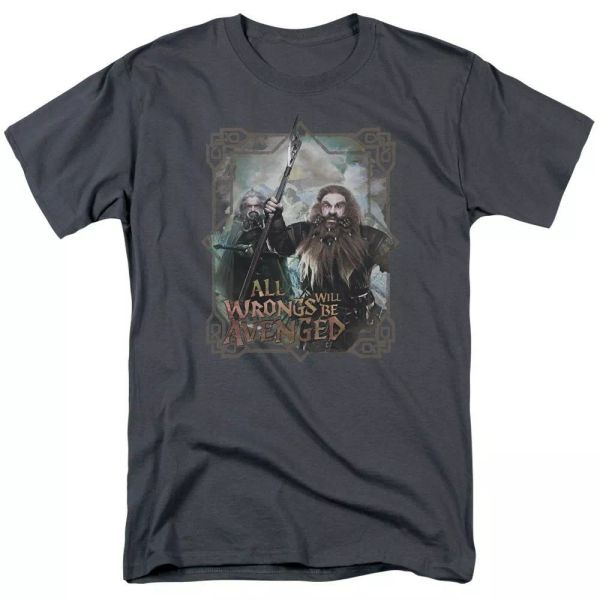 

The Hobbit Wrongs Avenged T-Shirt Sizes S-3X NEW, White;black