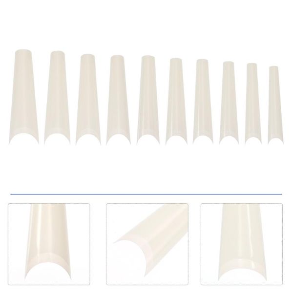 

false nails 500pcs pieces nail tip full cover manicure fake artificial, Red;gold