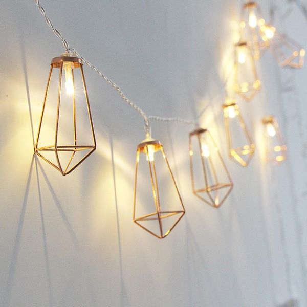 

novelty led fairy 3m lights strings diamond pendant halloween christmas wedding party iron decoration festival