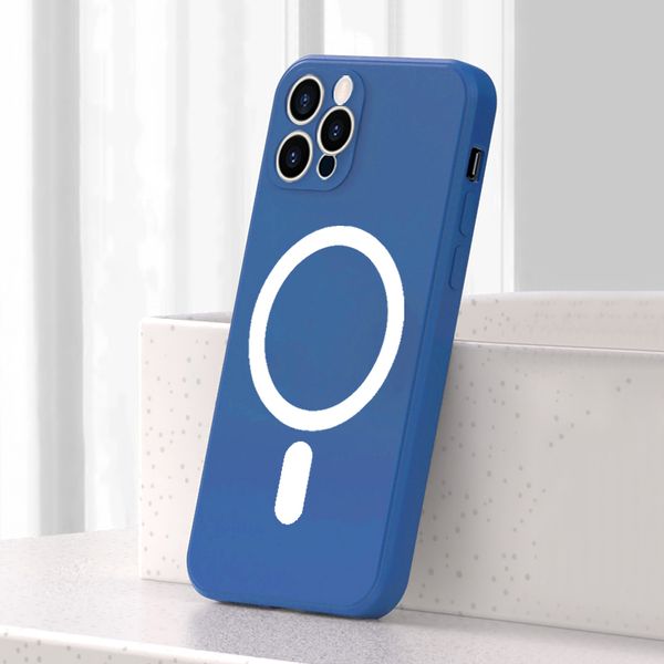 

liquid silicon case for iphone12 case wireless charger magnetic magsafing cover fundas iphone 11 12 pro max 11pro back coques
