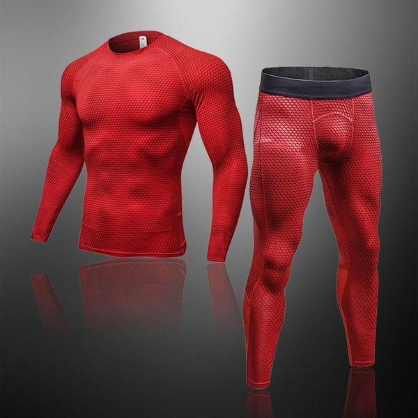 

men's thermal underwear run sports compression winter tracksuit men t-shirt fitness leggings selling rash guard mens jogging suit 3xl, Black;white