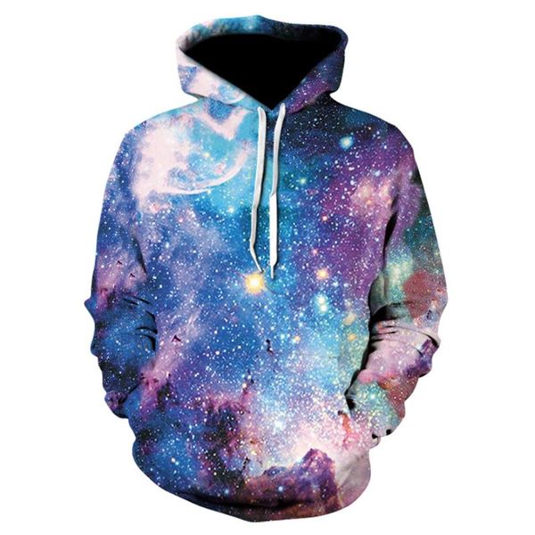 

men's hoodies & sweatshirts space galaxy men/women sweatshirt hooded 3d brand clothing cap hoody print paisley nebula jacket, Black