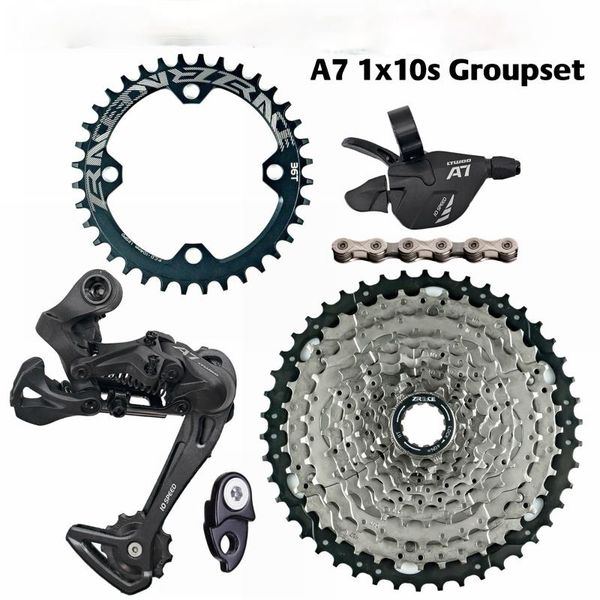 

bike derailleurs a7 10 speed shifter + rear 42/46t zrace cassette / bcd104 chainrings sumc chain groupset, pcr beyond m6000