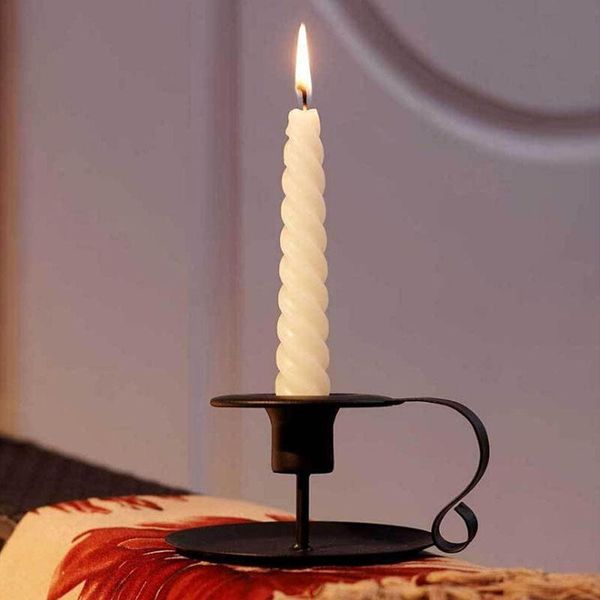 

candle holders vintage candlestick holder anti rust retro iron candelabrum stand candlelight dinner party kitchen home decoration
