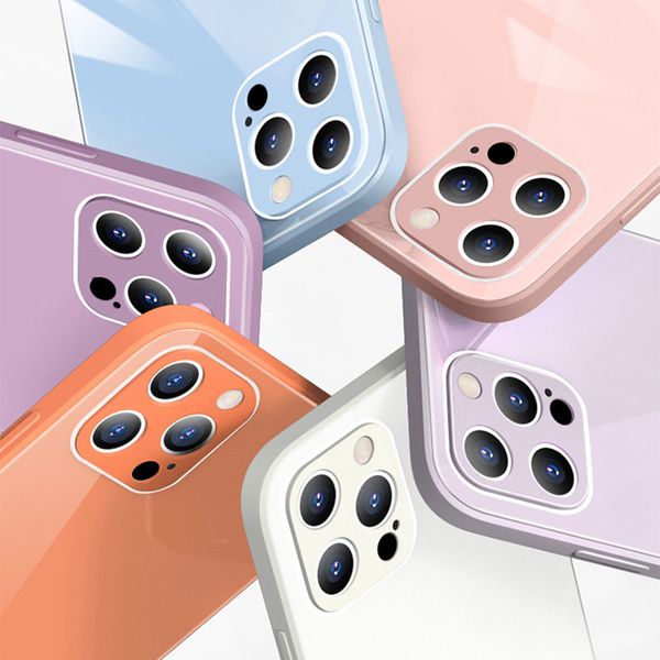 

liquid tempered glass phone case for iphone 11 12 pro max case anti-knock baby skin fram cover for iphone x xs max xr 7 8 plus