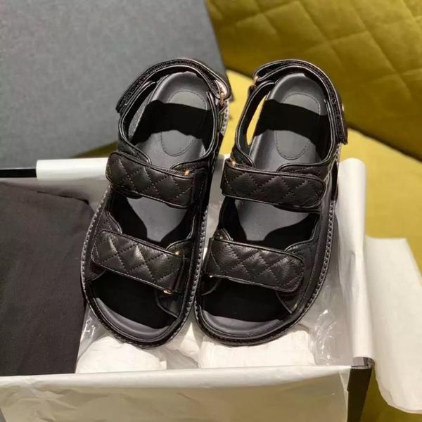 

sandals qiltsj 2021 leather women's fashion beach 35-42, Black