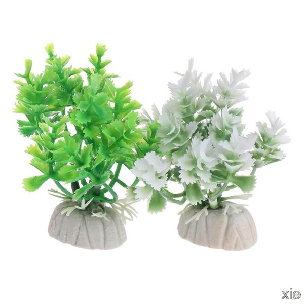 

decorations aquatic plants fish tank decor artificial green white ornaments aquarium grass