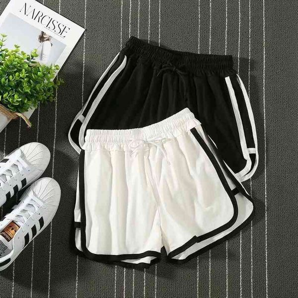 

three point sports shorts female summer loose student fitness leisure running chic versatile yoga bottomed wide leg pants, Black