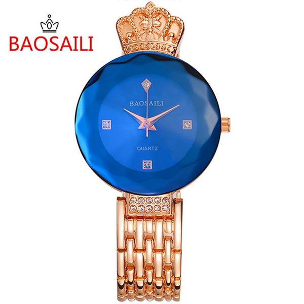 

wristwatches 2021 baosaili women watch stainless steel for ladies rhinestones analog quartz clock relogio feminino, Slivery;brown