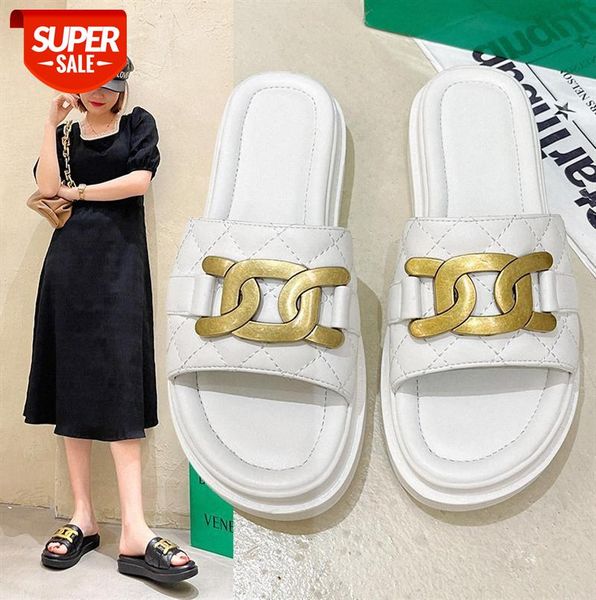 

flip-flops women's outer wear korean style platform shoes trendy #0y7c, Black