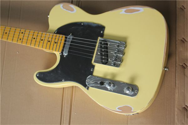 

left hand six string imitation old electric guitar, our store can customize any style of guitar and bass guitar