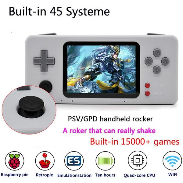 

protable game console raspberry pi cm3 mini handheld player built-in 15000 games support 45 kinds simulator retro portable players