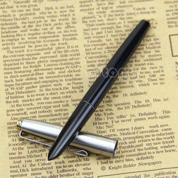 

green hero 329 stainless cap fountain pens nice gift h55f