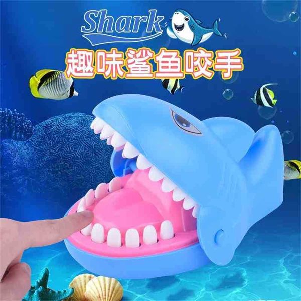 

children's cartoon trickery hand spoof shark game vicious dog bite finger whole person toy