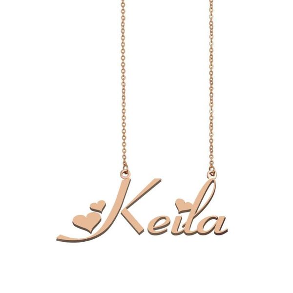 

pendant necklaces keila name necklace , custom for women girls friends birthday wedding christmas mother days gift, Silver