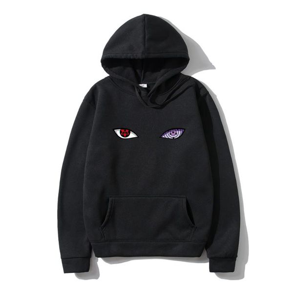 

men's hoodies & sweatshirts men 2021 arrival harajuku anime printing pullover sweatshirt hip hop streetwear oversized hoodie, Black
