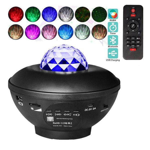 

night lights colorful starry sky galaxy projector lamp blueteeth speaker usb music player star romantic projection light for kids gifts