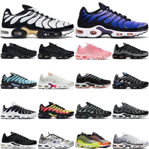 

new wholesale men running shoes women tn yellow black wolf grey white volt voltage purple total orange sky blue scream green rainbow pink fa
