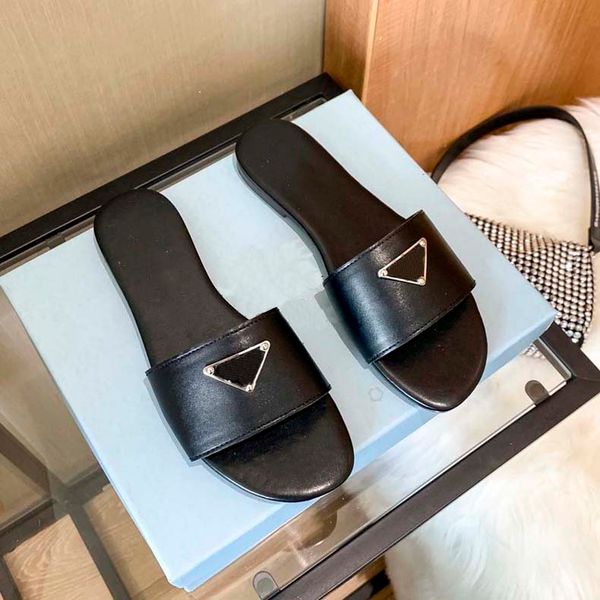

designer slides women slippers flat gladiator sandal beach sliders platform floral ladies sandals bathroom home shoes with box 03, Black