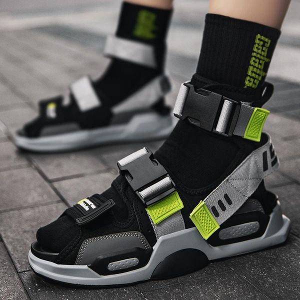 

2021 casual slides homme reef rubber ete male erkek men sandalet sandels garden gladiator fashion shoes sandel roman man sandals, Black