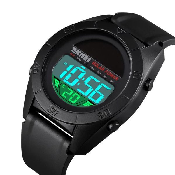 

digital watch waterproof military men's watches chronograph sport electronic wrist fashion bracelet alarm clock wristwatches, Slivery;brown