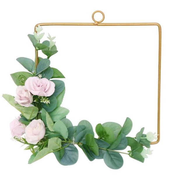 

floral hoop wreath garland artificial rose flower for wedding party birthday wall window home decoration decorative flowers & wreaths