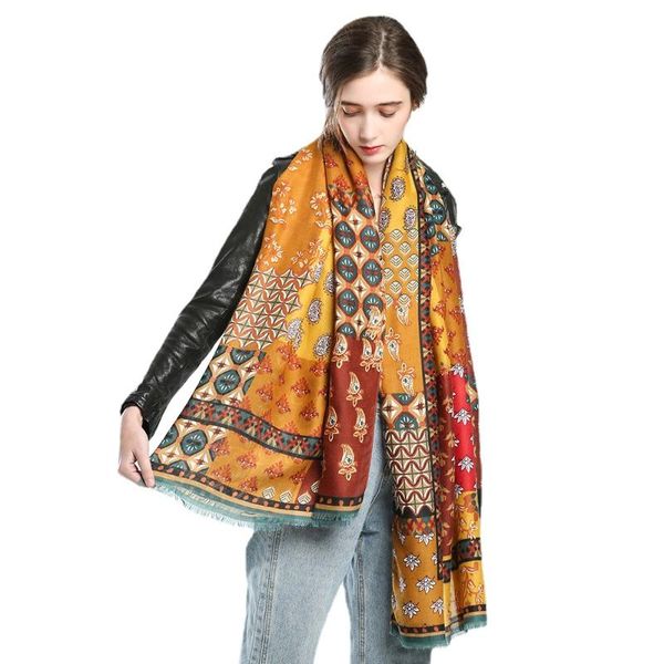 

scarves 180*90cm 2021 soft print women scarf autumn and winter fashion large shawl air conditioning, Blue;gray