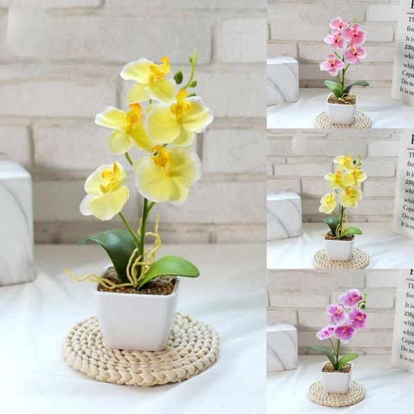 

decorative flowers & wreaths decoration phalaenopsis simulation bonsai artificial plant flower pot set home table bedroom accessory
