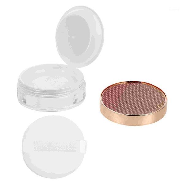 

storage bottles & jars 1pc loose powder box puff creative mesh flip-type