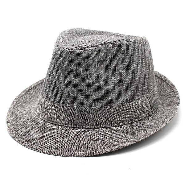 

wide brim hats solid straw hat women's summer sunhat england panama men's sunvisor beach outdoor chapeau parent-child jazz, Blue;gray
