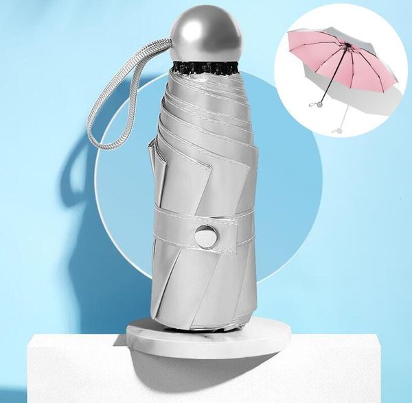 

umbrellas 8k pocket mini umbrella anti uv rain sun windproof light 5 folding portable small for women men children