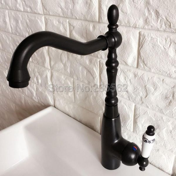 

bathroom sink faucets oil rubbed brass kitchen faucet washbasin ceramic lever cold & water mixer taps deck mounted lnf377