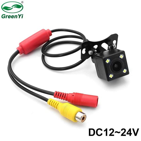 

car rear view cameras& parking sensors dc 12v 24v night vision reverse backup camera for trucks bus caravan van camper rv trailer 6~20m cabl